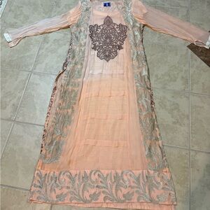 Peach Embellished Indian / Pakistani Dress